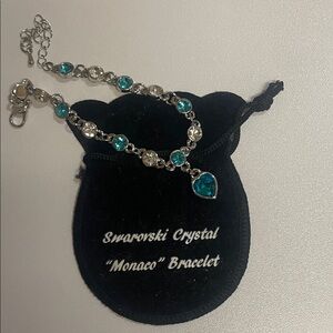 Swarovski Monaco Bracelet with Blue and Silver Crystals